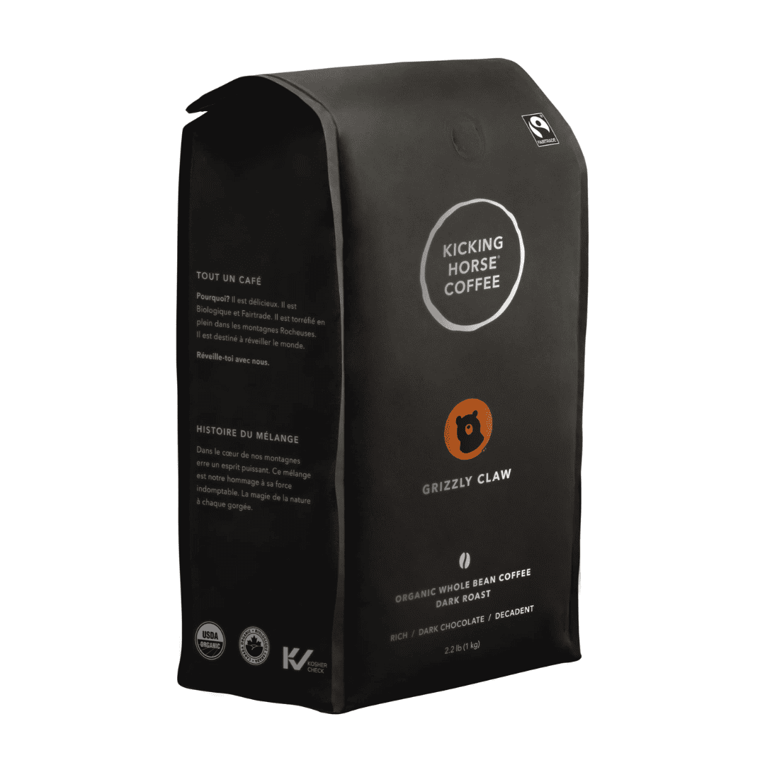 Kicking Horse Coffee, Grizzly Claw, Dark Roast, Whole Bean, 2.2 Pound - Certified Organic, Fairtrade, Kosher Coffee Kicking Horse Coffee, Grizzly Claw, Dark Roast, Whole Bean, 2.2 Pound - Certified Organic, Fairtrade, Kosher Coffee