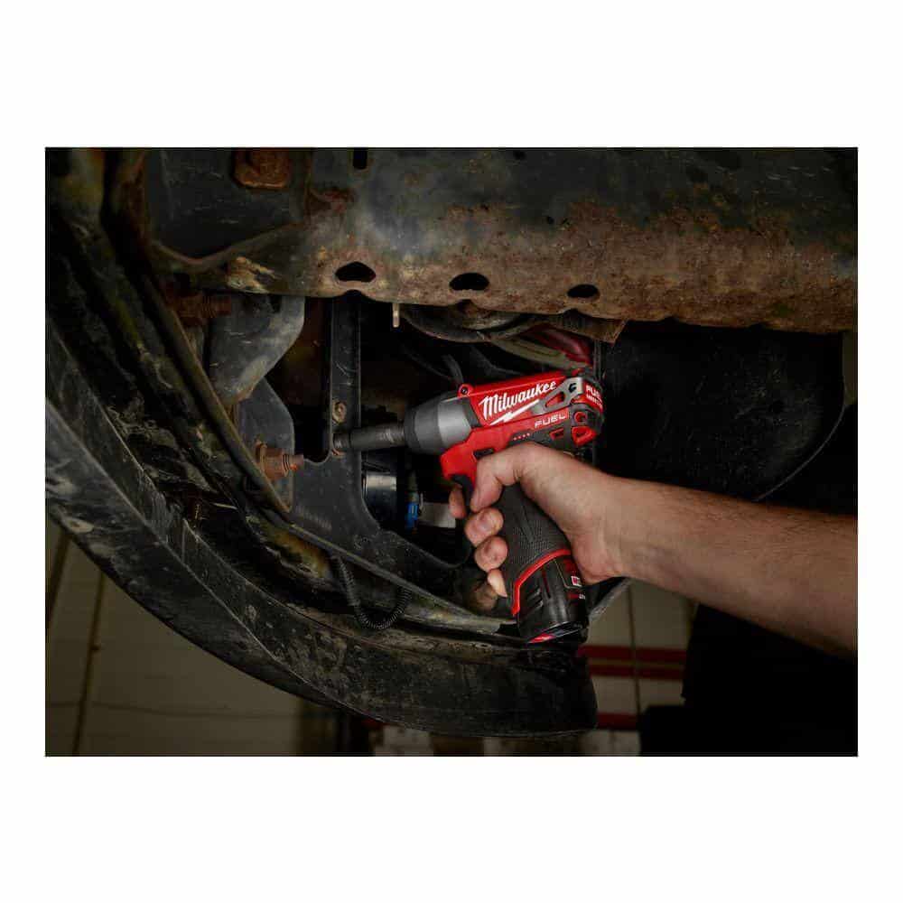 Milwaukee 2454-20 M12 FUEL 12V Lithium-Ion Brushless Cordless 3/8 in. Impact Wrench (Tool-Only) Milwaukee 2454-20 M12 FUEL 12V Lithium-Ion Brushless Cordless 3/8 in. Impact Wrench (Tool-Only) - Image 4