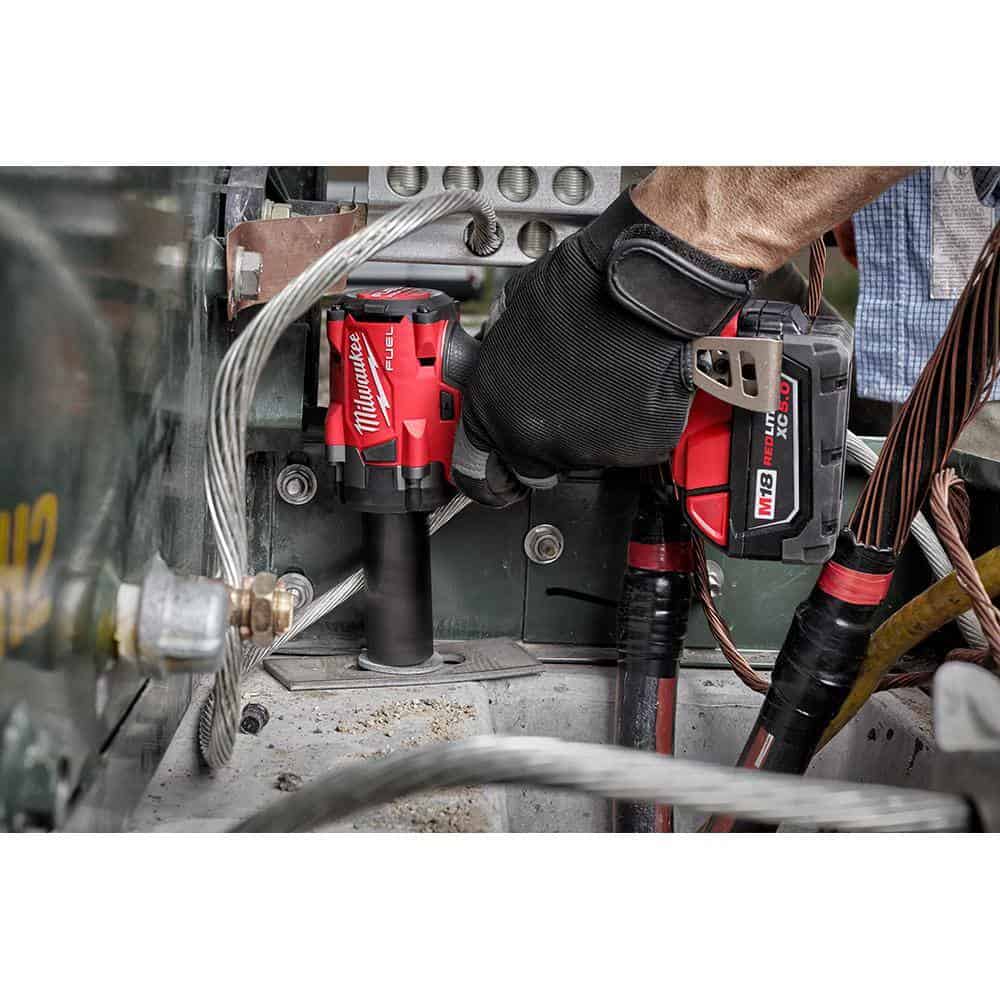 Milwaukee 2855P-20 M18 FUEL GEN-3 18V Lithium-Ion Brushless Cordless 1/2 in. Compact Impact Wrench with Pin Detent (Tool-Only) Milwaukee 2855P-20 M18 FUEL GEN-3 18V Lithium-Ion Brushless Cordless 1/2 in. Compact Impact Wrench with Pin Detent (Tool-Only) - Image 5