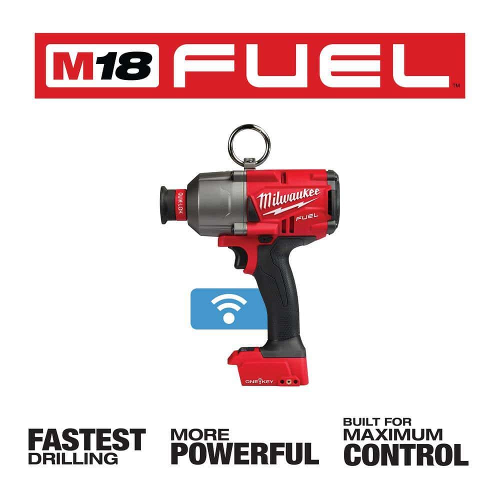 Milwaukee 2865-20 M18 FUEL ONE-KEY 18V Lithium-Ion Brushless Cordless 7/16 in. High Torque Impact Wrench (Tool-Only) Milwaukee 2865-20 M18 FUEL ONE-KEY 18V Lithium-Ion Brushless Cordless 7/16 in. High Torque Impact Wrench (Tool-Only) - Image 9