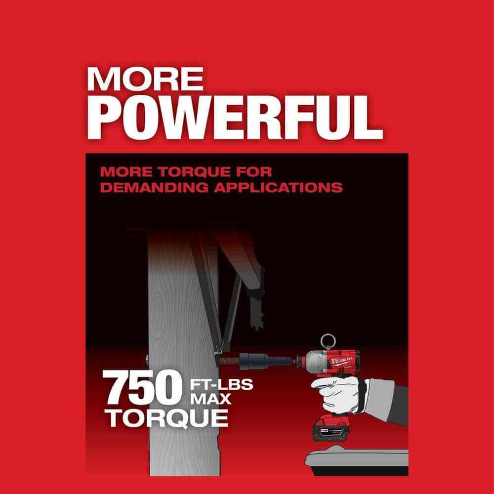 Milwaukee 2865-20 M18 FUEL ONE-KEY 18V Lithium-Ion Brushless Cordless 7/16 in. High Torque Impact Wrench (Tool-Only) Milwaukee 2865-20 M18 FUEL ONE-KEY 18V Lithium-Ion Brushless Cordless 7/16 in. High Torque Impact Wrench (Tool-Only) - Image 6
