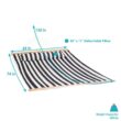 Sunnydaze 11-3/4 ft. Quilted Double Fabric 2-Person Hammock in Black and White