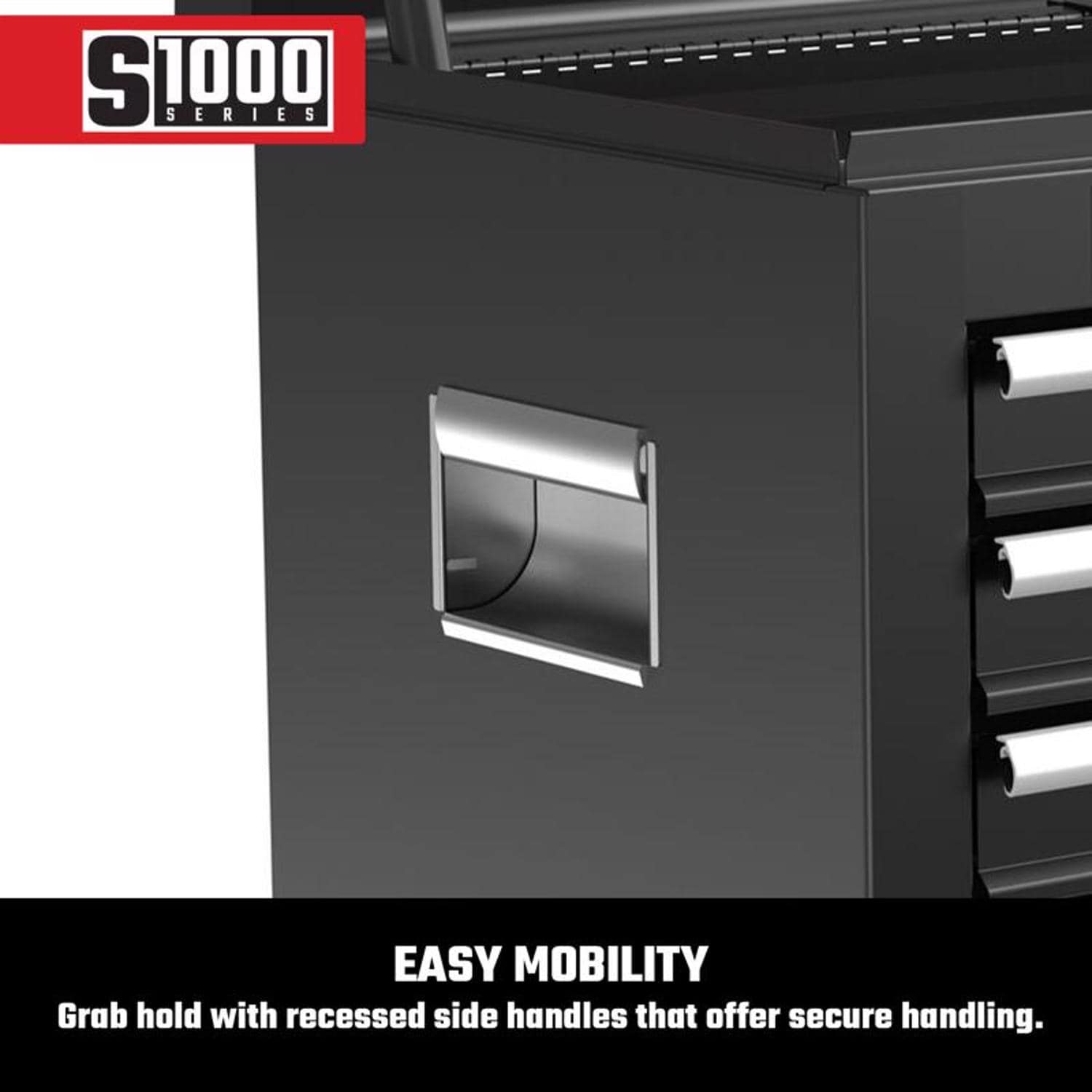 Craftsman S1000 26 in. 5 drawer Steel Tool Chest 17.25 in. H X 12 in. D Craftsman S1000 26 in. 5 drawer Steel Tool Chest 17.25 in. H X 12 in. D - Image 3