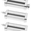 KitchenAid KSMPRA Stand Mixer Attachment Pasta Roller & Cutter, 3-Piece Set, Stainless Steel