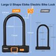Febabilo Bike Locks Heavy Duty Anti Theft, 4-Digit Resettable Combination E-Bike Large U Shaped Lock with 5Ft Steel Cable