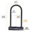Sigtuna Bike U Lock, Extra Long Bike Locks Heavy Duty Anti Theft, 16mm Bicycle Lock with Shackle and Mounting Holder and 4ft Cable