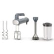 Ninja CI105BRN Foodi Power Mixer System, 750-Peak-Watt Immersion Blender and Hand Mixer, Sea Salt Gray
