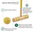 ApudArmis Six Player Croquet Set with Premiun Rubber Wooden Mallets 28In, Lawn Backyard Game Set