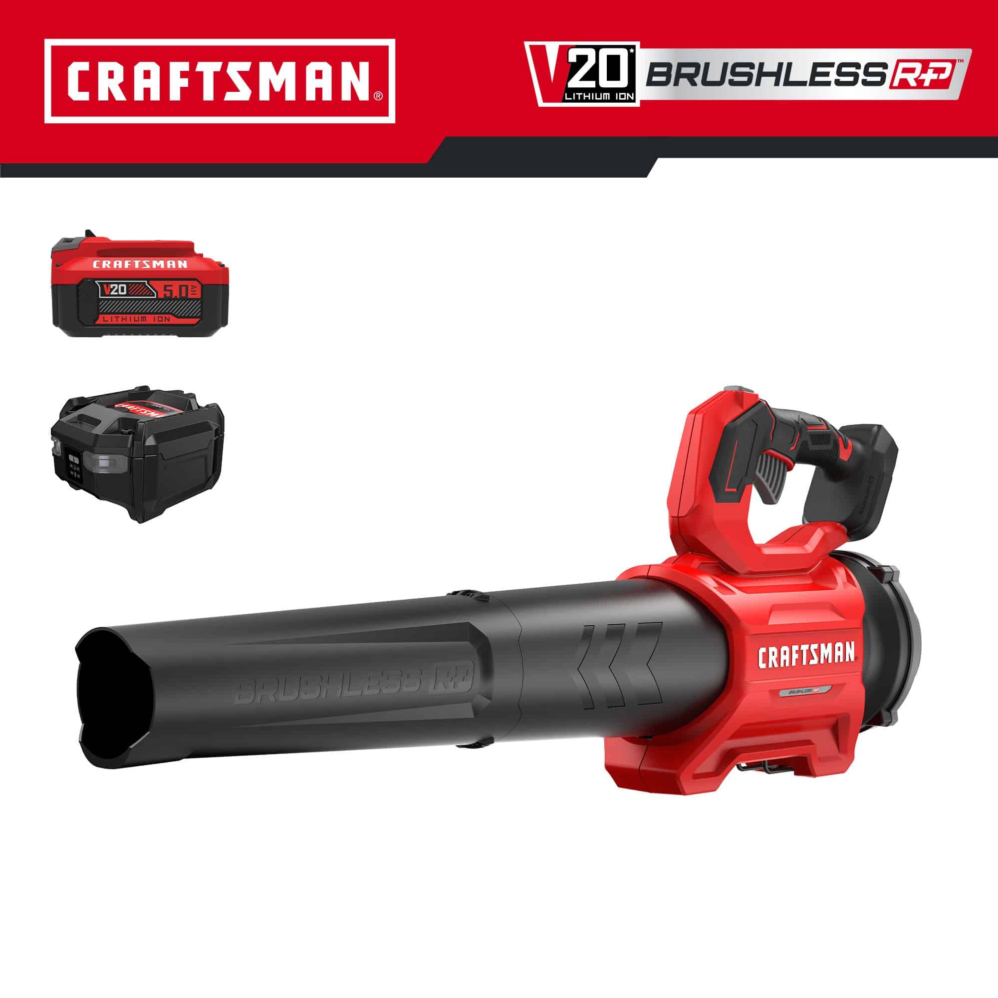CRAFTSMAN CMCBL730P1 V20 Brushless RP 20-volt Max 410-CFM 110-MPH Battery Handheld Leaf Blower 5 Ah (Battery and Charger Included) CRAFTSMAN CMCBL730P1 V20 Brushless RP 20-volt Max 410-CFM 110-MPH Battery Handheld Leaf Blower 5 Ah (Battery and Charger Included) - Image 5