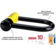 Kryptonite New York Fahgettaboutit Mini Bike U-Lock, Heavy Duty Anti-Theft Bicycle U Lock, Black