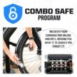 Kryptonite KryptoLok Combo Bike U-Lock, Anti-Theft Security, 12.7mm Steel Shackle, 4-Digit Resettable Combination, U-Shape, Black