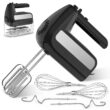CHIDOLL 5-Speed Electric Hand Mixer, 800W Handheld Mixer with Turbo for Baking & Cooking, Kitchen Food Mixer - Black