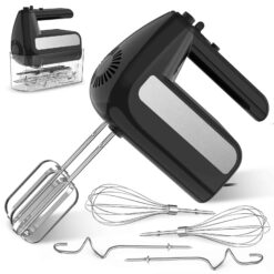 CHIDOLL 5-Speed Electric Hand Mixer, 800W Handheld Mixer with Turbo for Baking & Cooking, Kitchen Food Mixer - Black