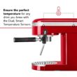 KitchenAid KES6503ER Metal Semi-Automatic Espresso Machine, Empire Red, 1.4 Liters