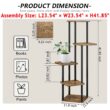 AZERPIAN Plant Stand 5 Tier Indoor Metal Flower Shelf for Multiple Plants Corner Tall Flower Holders, Black (5 Tier-Black)