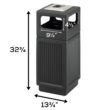 Safco Canmeleon Garbage Can for Indoor and Outdoor Use, Durable & Weather-Resistant Trash Receptacle with Ashtray, 30 Gallons Safco Canmeleon Garbage Can for Indoor and Outdoor Use, Durable & Weather-Resistant Trash Receptacle with Ashtray, 30 Gallons
