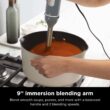 Ninja CI105BRN Foodi Power Mixer System, 750-Peak-Watt Immersion Blender and Hand Mixer, Sea Salt Gray