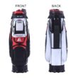 ASK ECHO T-Lock Golf Cart Bag with 14 Way Organizer Divider Top, Premium Cart Bag with Handles and Rain Cover for Men, White