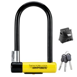 Kryptonite Heavy Duty Key Lock, Black/Yellow, 4in x 8in, Anti-Theft Protection Included