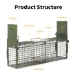 Timaze 40" 2-Door Large Live Animal Traps for Stray Cats up to 17.6 pounds