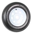 eCustomRim Trailer Tire On Rim ST205/75D15 F78-15 205/75-15 LRC 5 Lug Wheel White Spoke