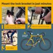 Sigtuna Bike U Lock, Extra Long Bike Locks Heavy Duty Anti Theft, 16mm Bicycle Lock with Shackle and Mounting Holder and 4ft Cable