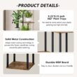AZERPIAN Plant Stand 5 Tier Indoor Metal Flower Shelf for Multiple Plants Corner Tall Flower Holders, Black (5 Tier-Black)
