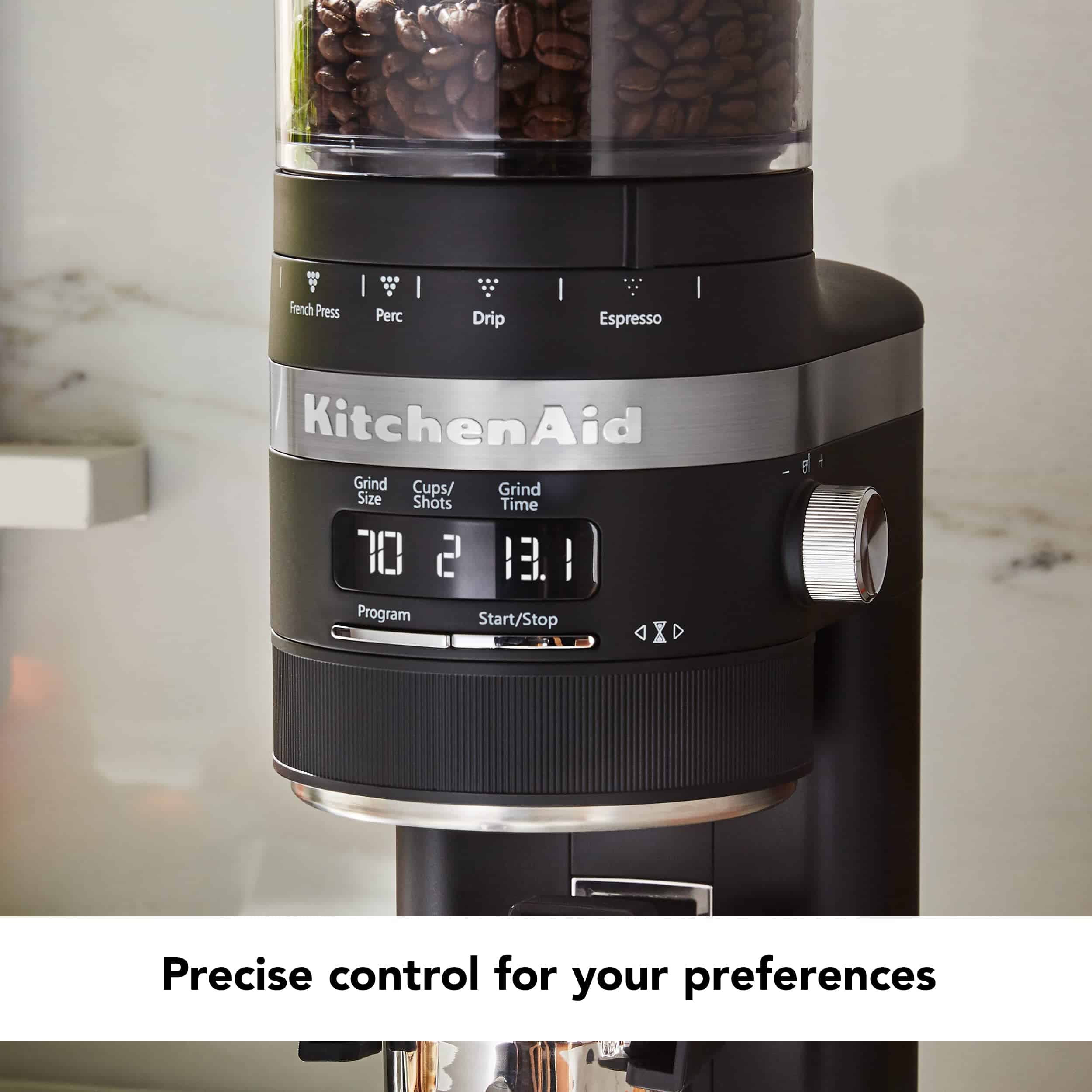 KitchenAid KCG8433BM Burr Coffee Grinder - Black Matte, 10 Oz KitchenAid KCG8433BM Burr Coffee Grinder - Black Matte, 10 Oz - Image 5