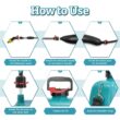Kaskiwaly 2 Gallon Electric Garden Sprayer, Battery Powered Sprayer with 3 Mist Nozzles