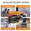ICOCOPRO Anti Theft Heavy Duty Bicycle U Lock with 3 Keys, 18.76mm, Black, 5.32 in Width Inside Dimension