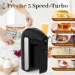 CHIDOLL 5-Speed Electric Hand Mixer, 800W Handheld Mixer with Turbo for Baking & Cooking, Kitchen Food Mixer - Black