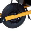 True Temper R6STFFEC 6 Cu. Ft Steel Tray Wheelbarrow with Never Flat Tire & Steel Handles, Black