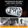 ICOCOPRO Anti Theft Heavy Duty Bicycle U Lock with 3 Keys, 18.76mm, Black, 5.32 in Width Inside Dimension