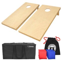 GoSports Solid Wood Premium Cornhole Set