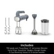 Ninja CI105BRN Foodi Power Mixer System, 750-Peak-Watt Immersion Blender and Hand Mixer, Sea Salt Gray