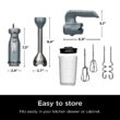 Ninja CI105BRN Foodi Power Mixer System, 750-Peak-Watt Immersion Blender and Hand Mixer, Sea Salt Gray