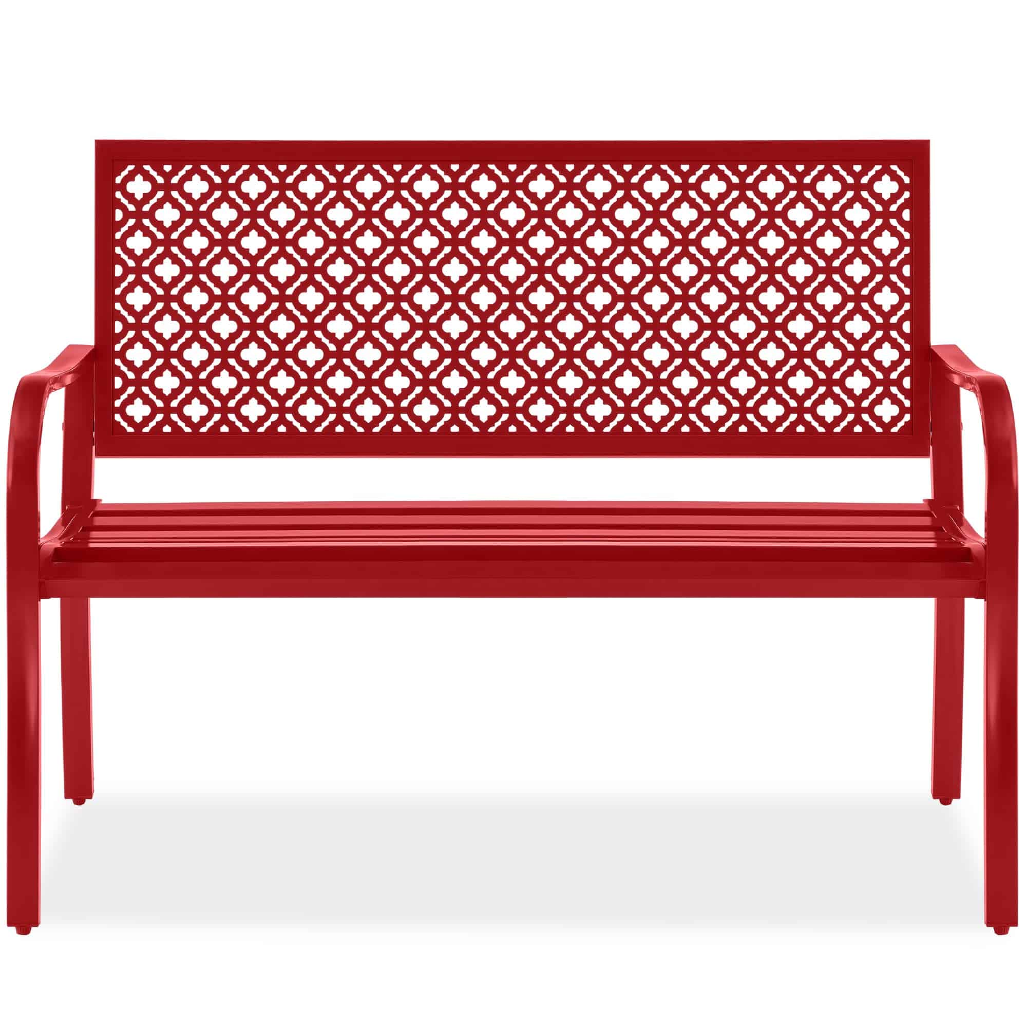 Best Choice Products Outdoor Bench 2-Person Metal Steel Benches Furniture, 790lb Capacity - Rose Red Best Choice Products Outdoor Bench 2-Person Metal Steel Benches Furniture, 790lb Capacity - Rose Red