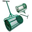 Landzie 24 Inch Compost Spreader and Peat Moss Spreader, Metal Mesh Basket Compost Spreader for Lawn
