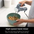 Ninja CI105BRN Foodi Power Mixer System, 750-Peak-Watt Immersion Blender and Hand Mixer, Sea Salt Gray