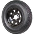 ECustomRim 2-Pack Mounted Trailer Tire Black Spoke Wheel Rim ST175/80D13 C 175/80D13 13 5-4.5