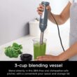 Ninja CI105BRN Foodi Power Mixer System, 750-Peak-Watt Immersion Blender and Hand Mixer, Sea Salt Gray