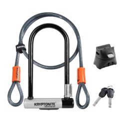 Kryptonite Kryptolok Standard Bike U-Lock with Cable, Heavy Duty Anti-Theft Bicycle U Lock