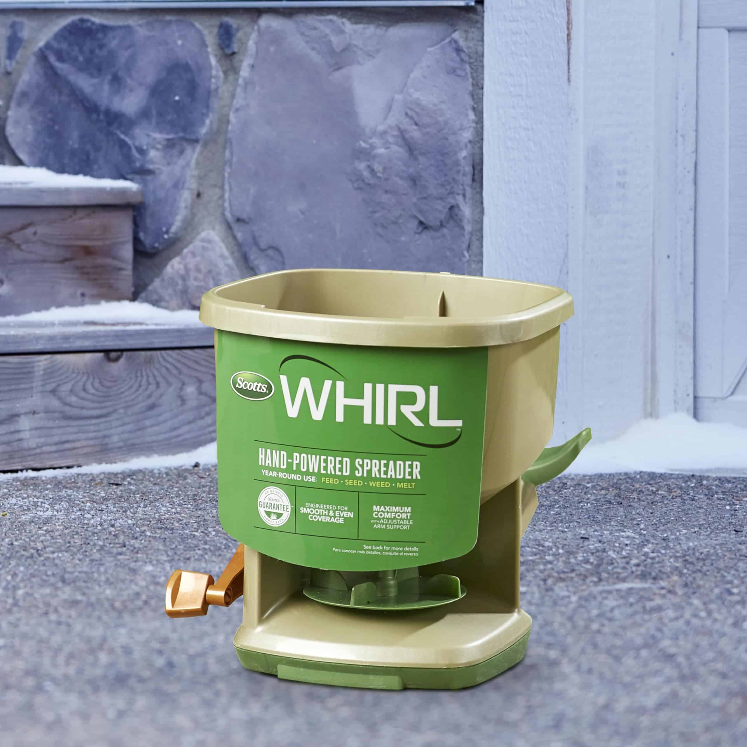 Scotts Whirl Hand-Powered Spreader for Seed, Fertilizer, Salt, Ice Melt, Handheld Spreader Holds up to 1,500 sq. ft. Product Scotts Whirl Hand-Powered Spreader for Seed, Fertilizer, Salt, Ice Melt, Handheld Spreader Holds up to 1,500 sq. ft. Product - Image 10
