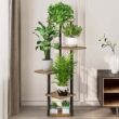 AZERPIAN Plant Stand 5 Tier Indoor Metal Flower Shelf for Multiple Plants Corner Tall Flower Holders, Black (5 Tier-Black)