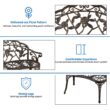Yaheetech Patio Garden Bench Park Bench Outdoor Benches, Aluminium Patio Yard Bench, Bronze