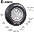 eCustomRim 2-Pack Trailer Tire On Black Wheel Modular Rim ST205/75D15 LRC 5 Lug On 4.5 15 x 5