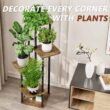 AZERPIAN Plant Stand 5 Tier Indoor Metal Flower Shelf for Multiple Plants Corner Tall Flower Holders, Black (5 Tier-Black)
