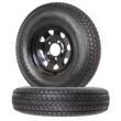 ECustomRim 2-Pack Mounted Trailer Tire Black Spoke Wheel Rim ST175/80D13 C 175/80D13 13 5-4.5