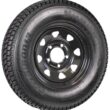 ECustomRim 2-Pack Mounted Trailer Tire Black Spoke Wheel Rim ST175/80D13 C 175/80D13 13 5-4.5