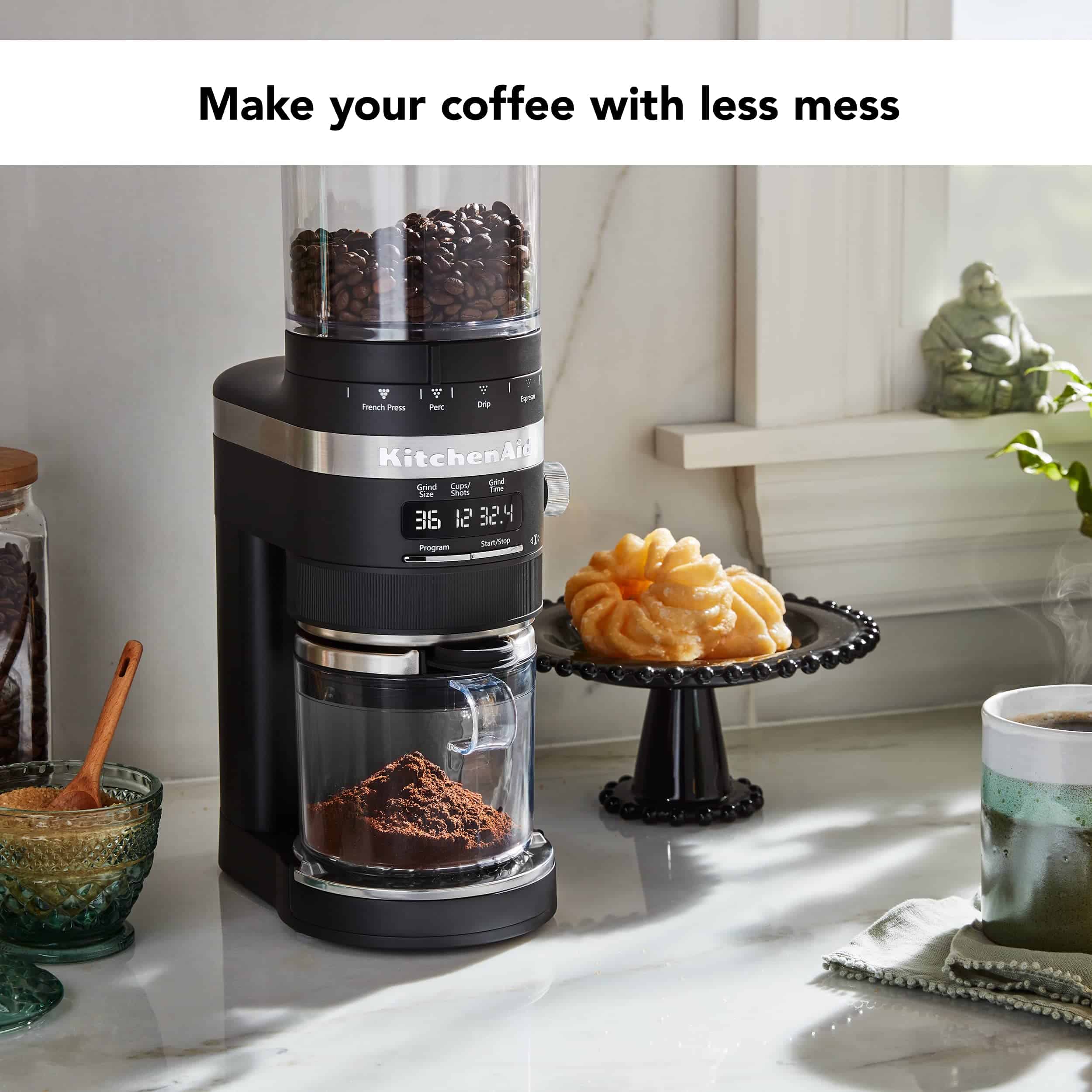 KitchenAid KCG8433BM Burr Coffee Grinder - Black Matte, 10 Oz KitchenAid KCG8433BM Burr Coffee Grinder - Black Matte, 10 Oz - Image 2